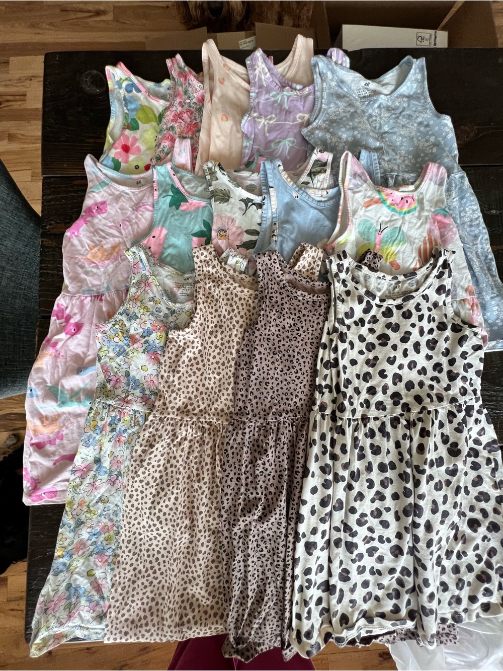 14 H&M Girls Mixed Color Casual Tank Dresses - Floral, Animal & Pastel Prints